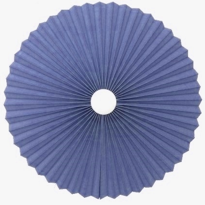 Rosette plisse til loft blå hør Ø75 med ledning